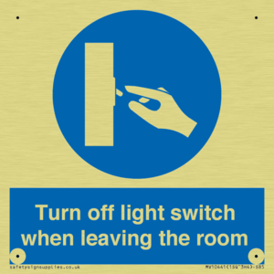 Turn off light switch when leaving the room